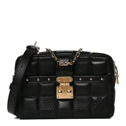 Louis Vuitton Lambskin Damier Quilt Troca PM Black 1 of 13