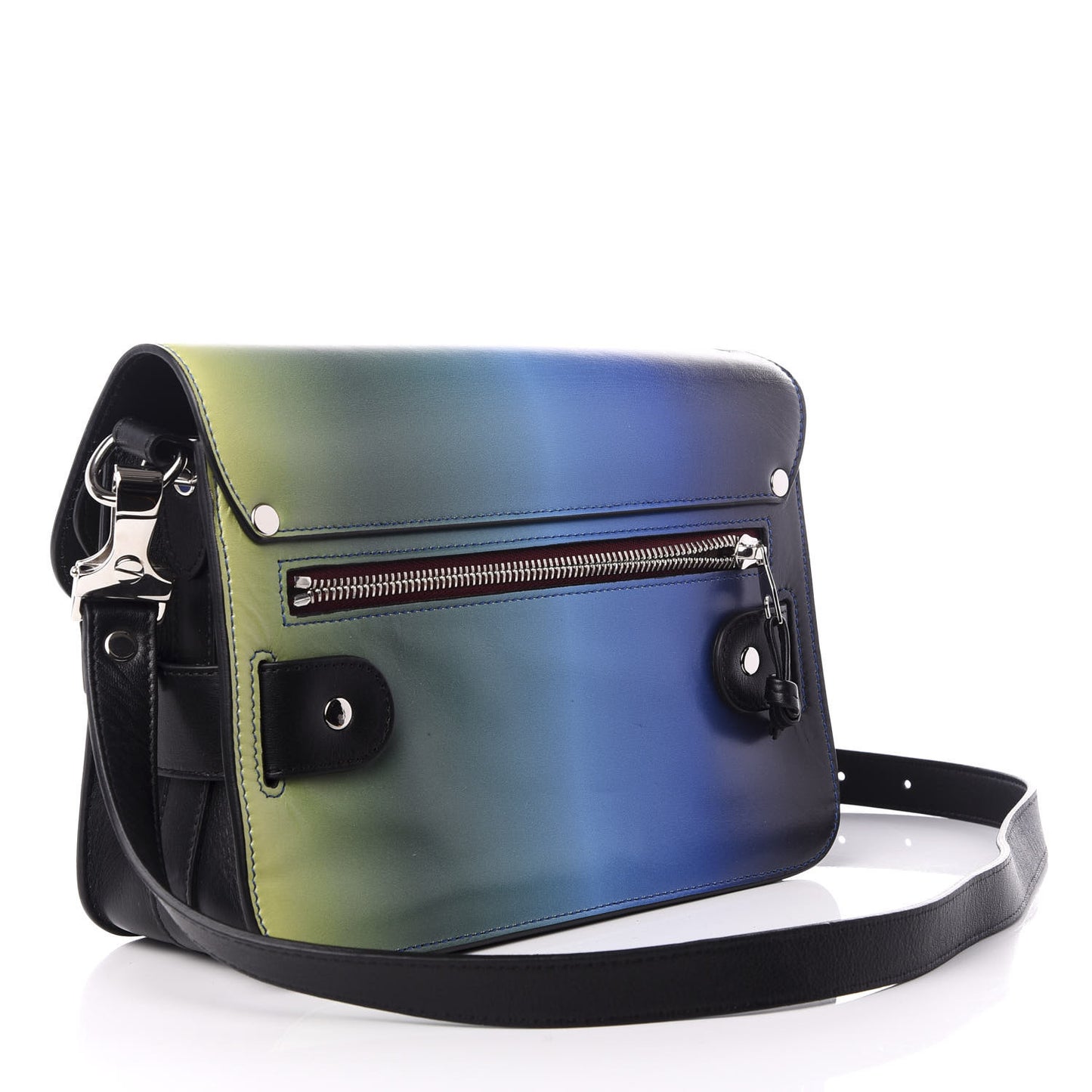 Smooth Calf Ombre Mini PS11 Classic Shoulder Bag Blue Degrade