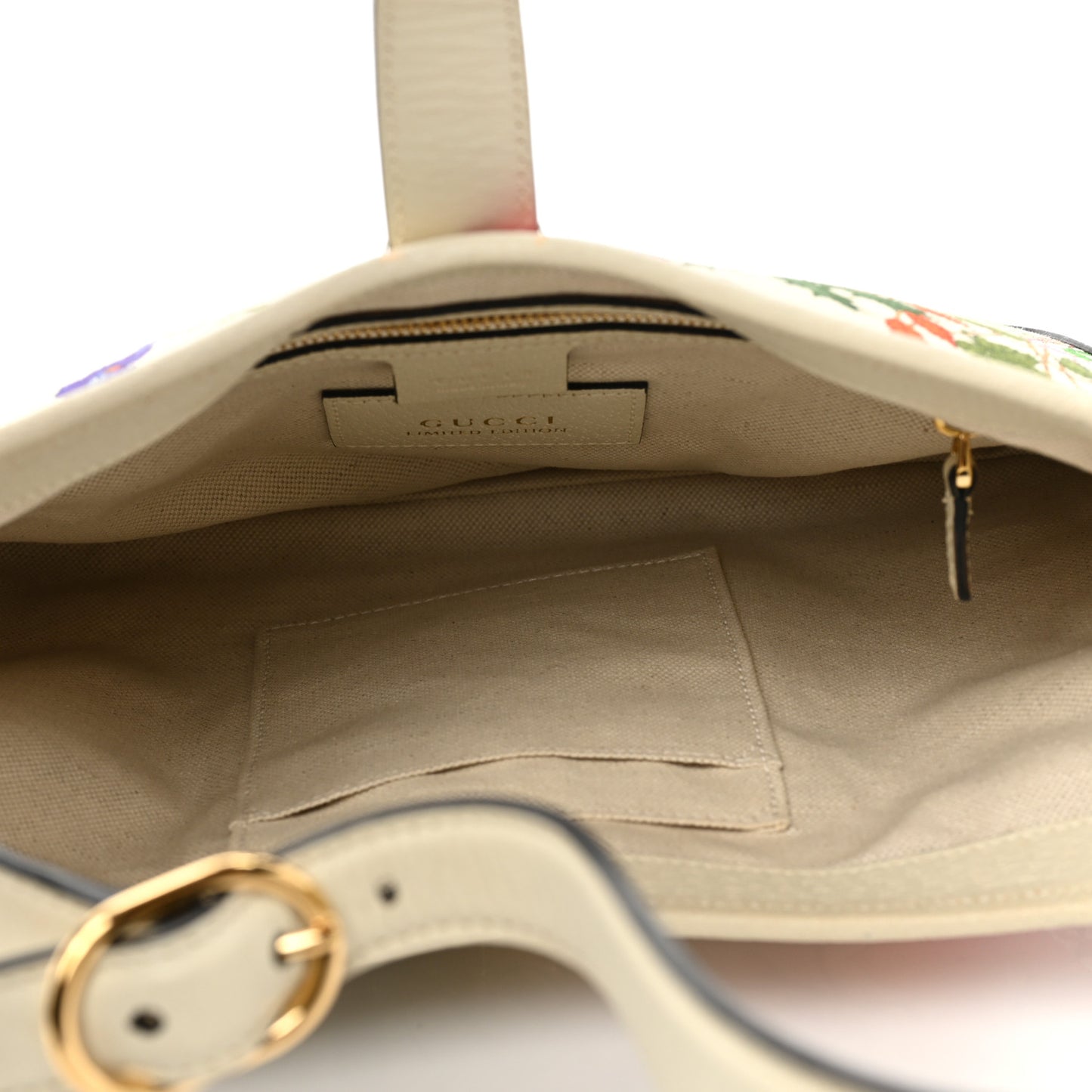 Canvas Flora Medium Jackie Hobo White