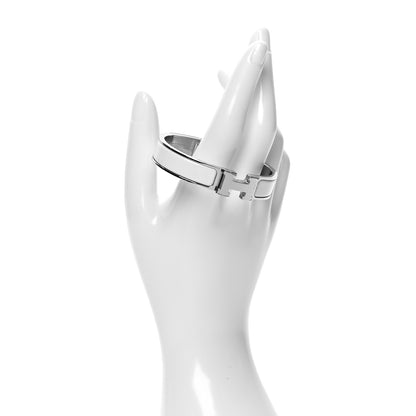 Hermes Enamel Narrow Clic Clac H Bracelet PM White 2 of 5