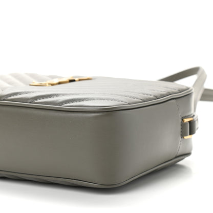 Saint Laurent Calfskin Matelasse Monogram Lou Camera Bag Grey Kaki 10 of 10