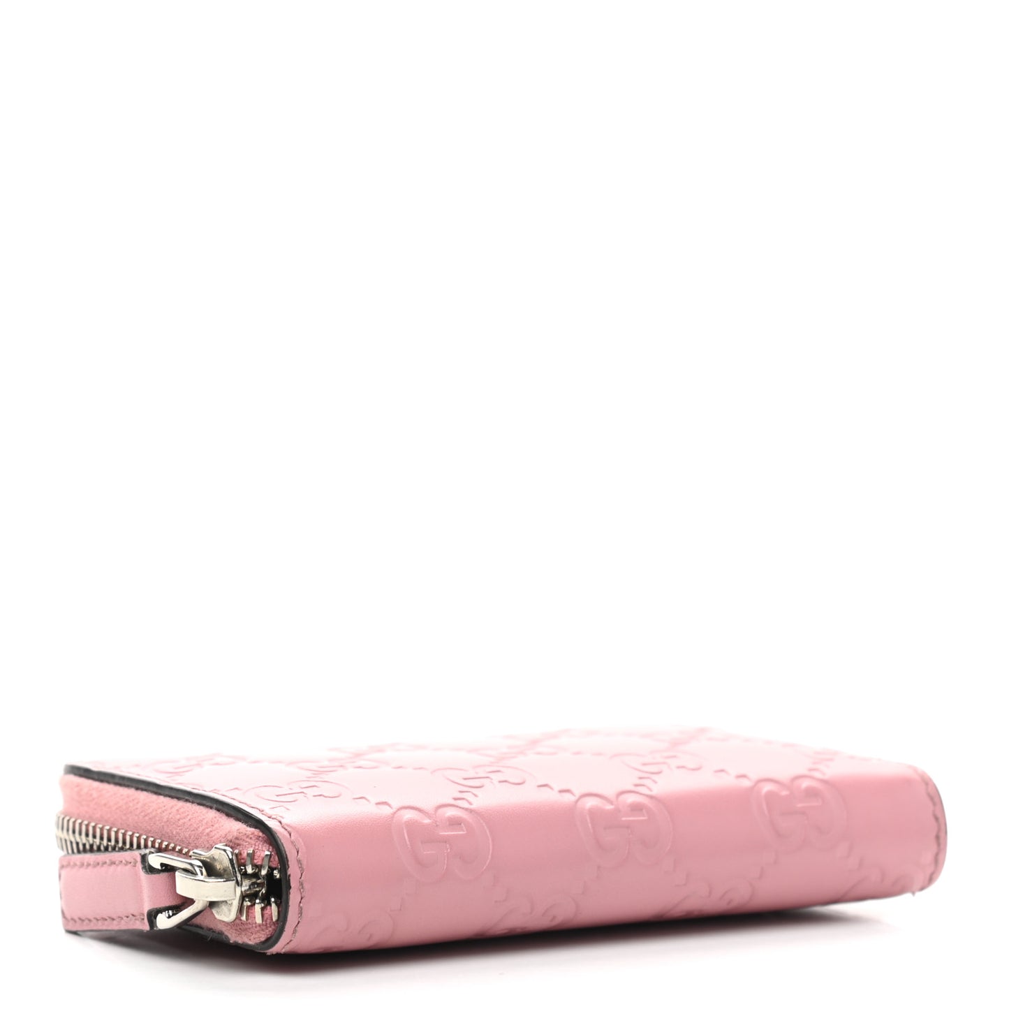 Guccissima Zip Around Card Case Carmine Rose