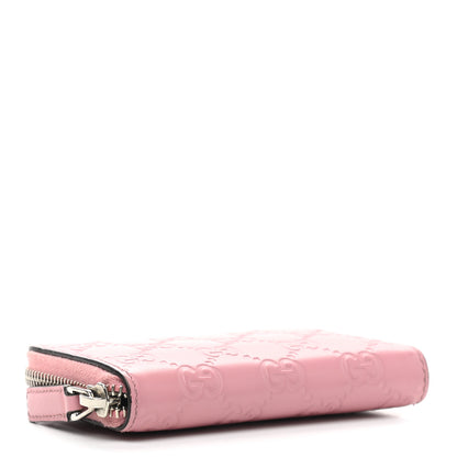 Gucci Guccissima Zip Around Card Case Carmine Rose 3 of 6