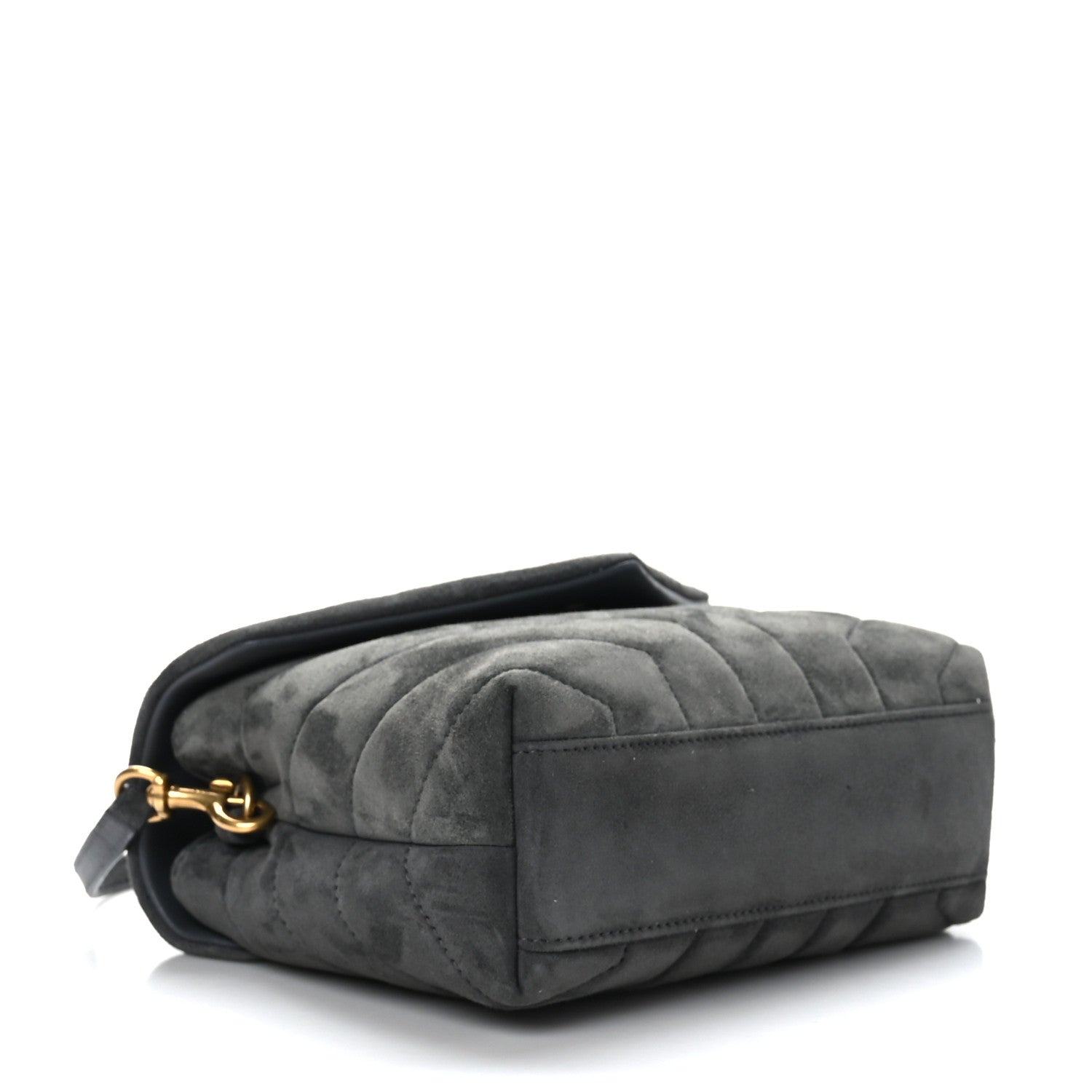 Saint Laurent Suede Toy Loulou Shoulder Bag Storm 4 of 9