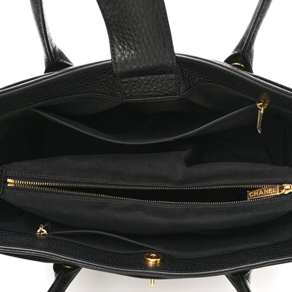 Chanel Calfskin Cerf Executive Shopper Tote Black 5 of 10