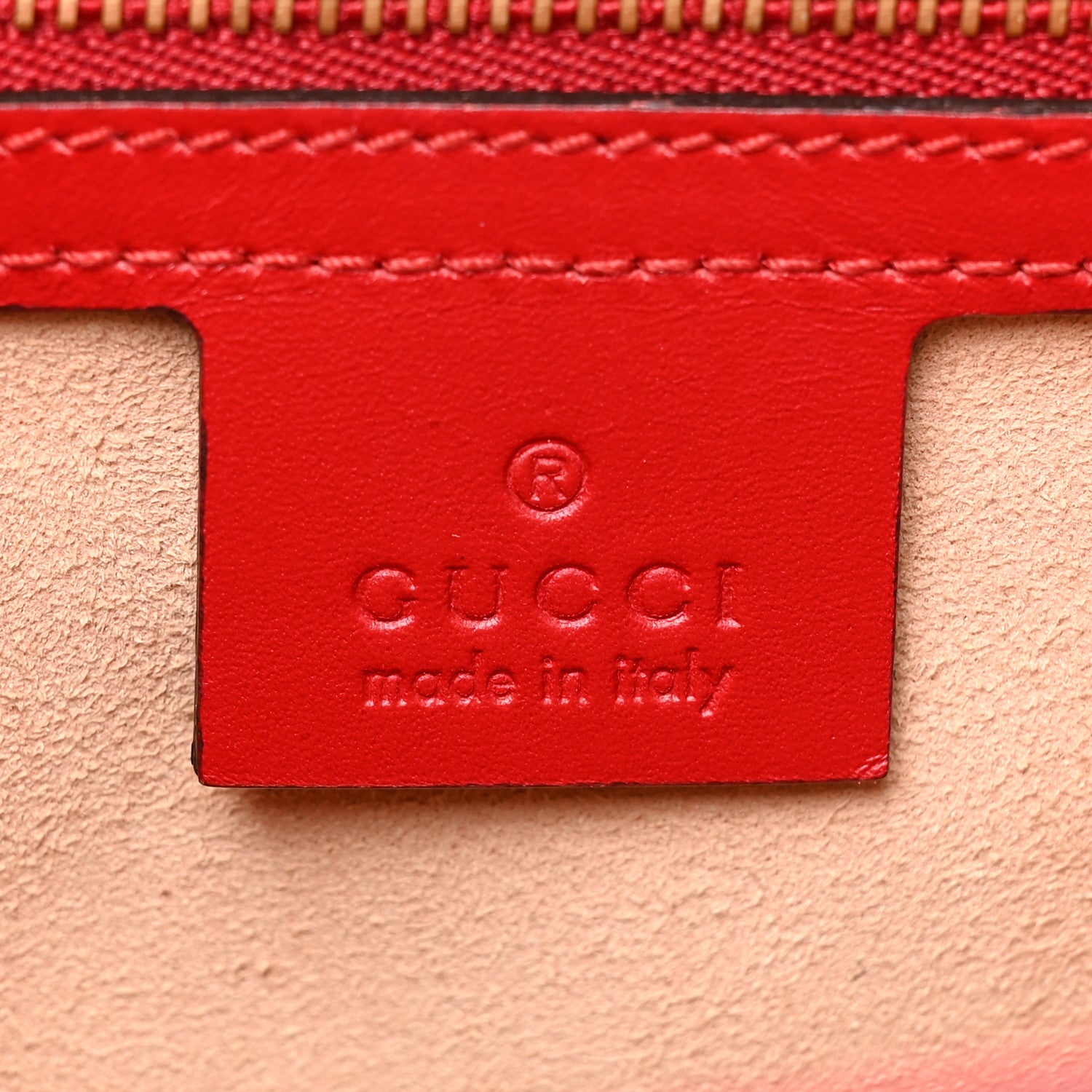 Gucci Guccissima Signature Small Padlock Top Handle Bag Hibiscus Red 5 of 11