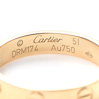 Cartier 18K Yellow Gold 3.5mm LOVE Wedding Band Ring 51 5.75 4 of 5