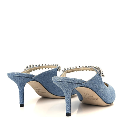 Jimmy Choo Denim Crystal Bing 65 Pumps 37.5 Blue 5 of 8