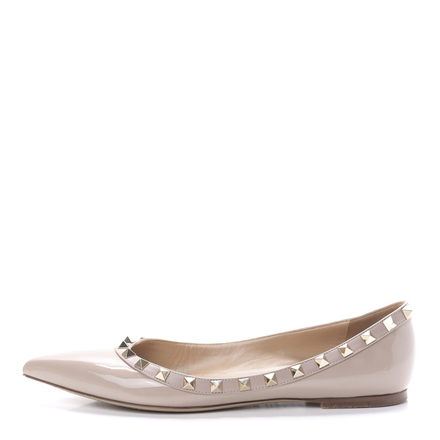 Patent Rockstud Ballerina Flats 38.5 Poudre