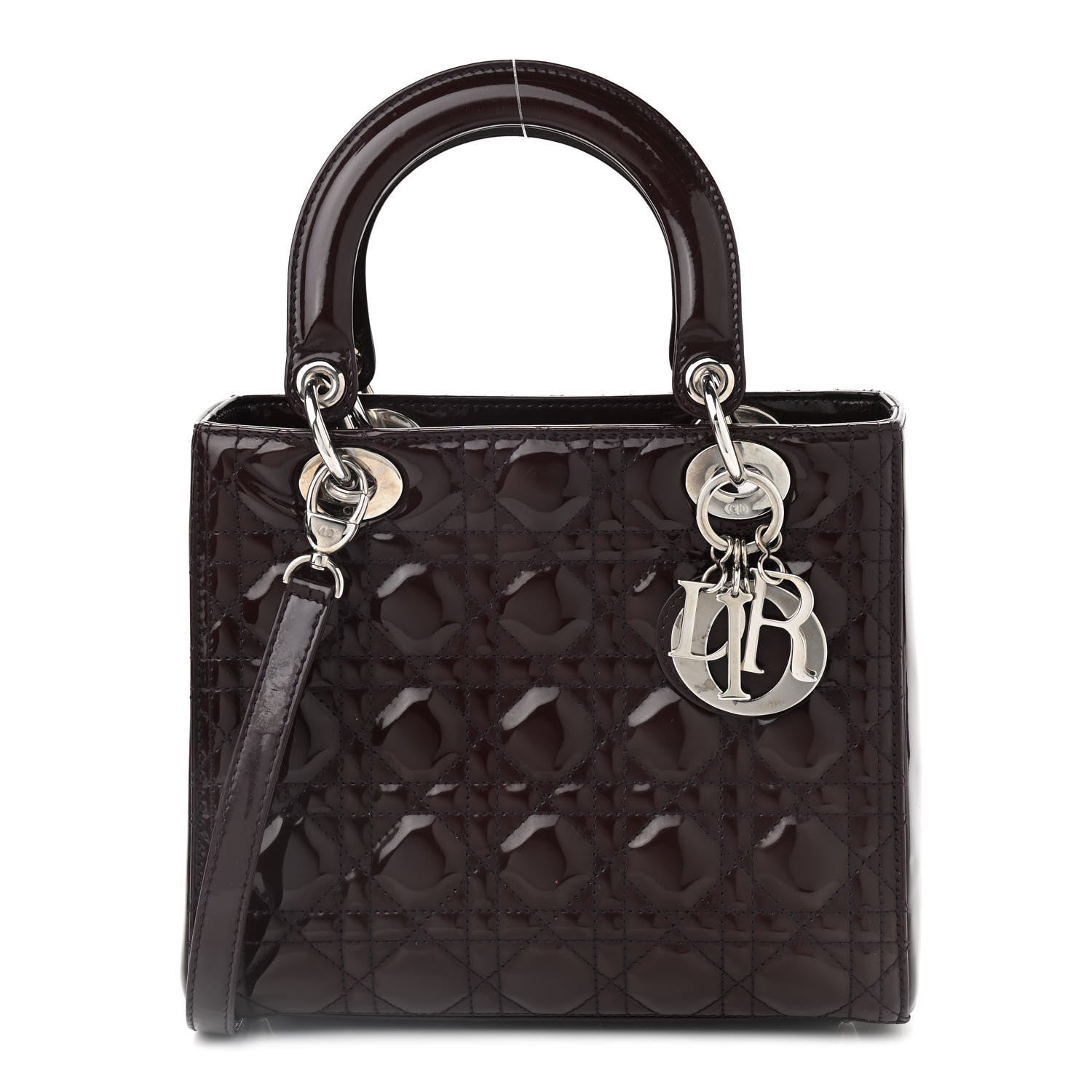Christian Dior Patent Cannage Medium Lady Dior Purple 1 of 10