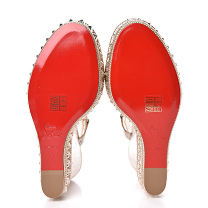 Christian Louboutin Cork Studded Pyradiams 110 Platform Sandals 40 Silver 5 of 7