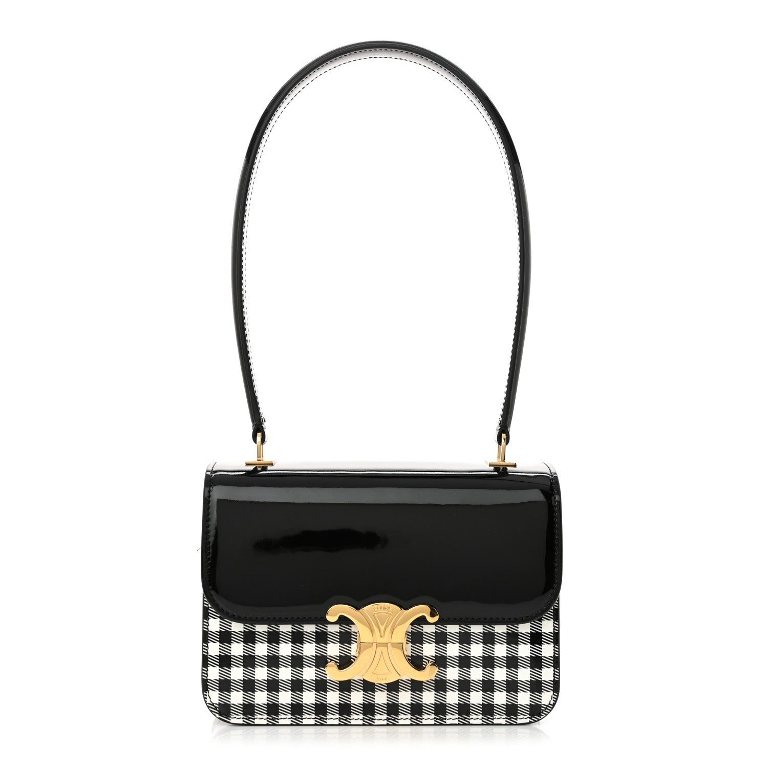 Celine Patent Teen Vichy Garance Black White 1 of 14