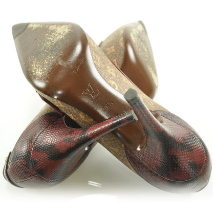 Louis Vuitton Monogram Richard Prince Rose Heels 38.5 5 of 8