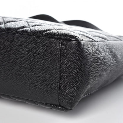 Chanel Caviar Quilted Petit Shopping Tote PST Black 9 of 10