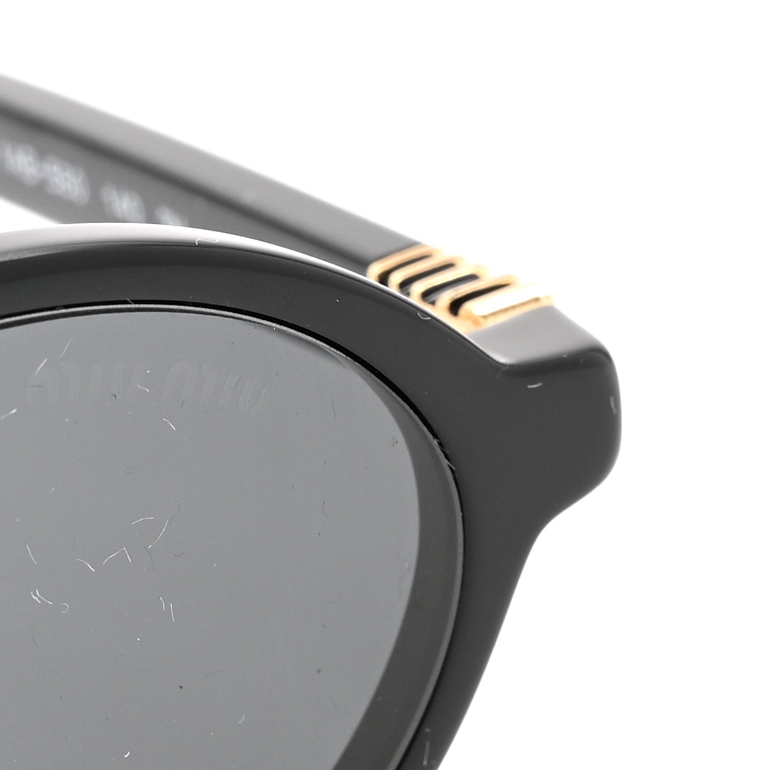 Miu Miu Acetate Oval Regard Sunglasses SMU04Z Black 8 of 10