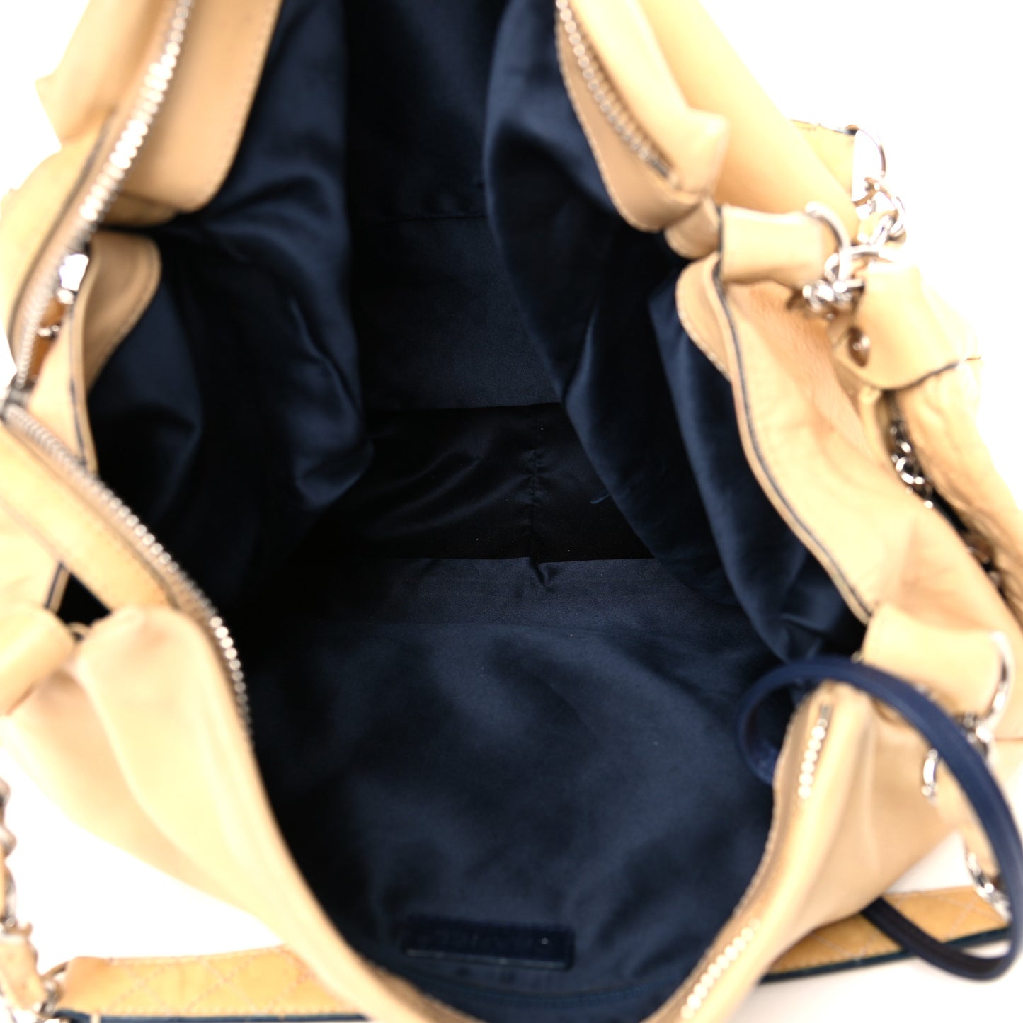 Lambskin Large Edgy Hobo Beige