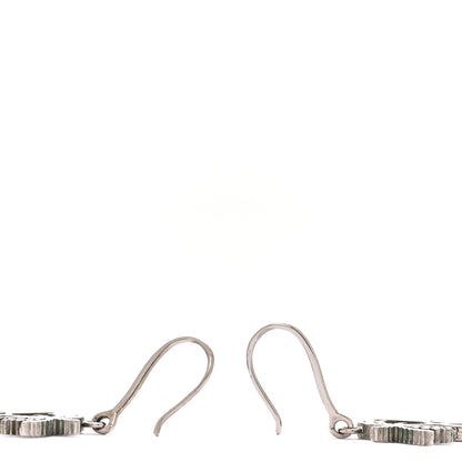 Saint Laurent Metal Monogram Palm Earrings Silver 3 of 4