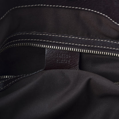 Gucci Calfskin Medium Britt Tote Dark Brown 13 of 14