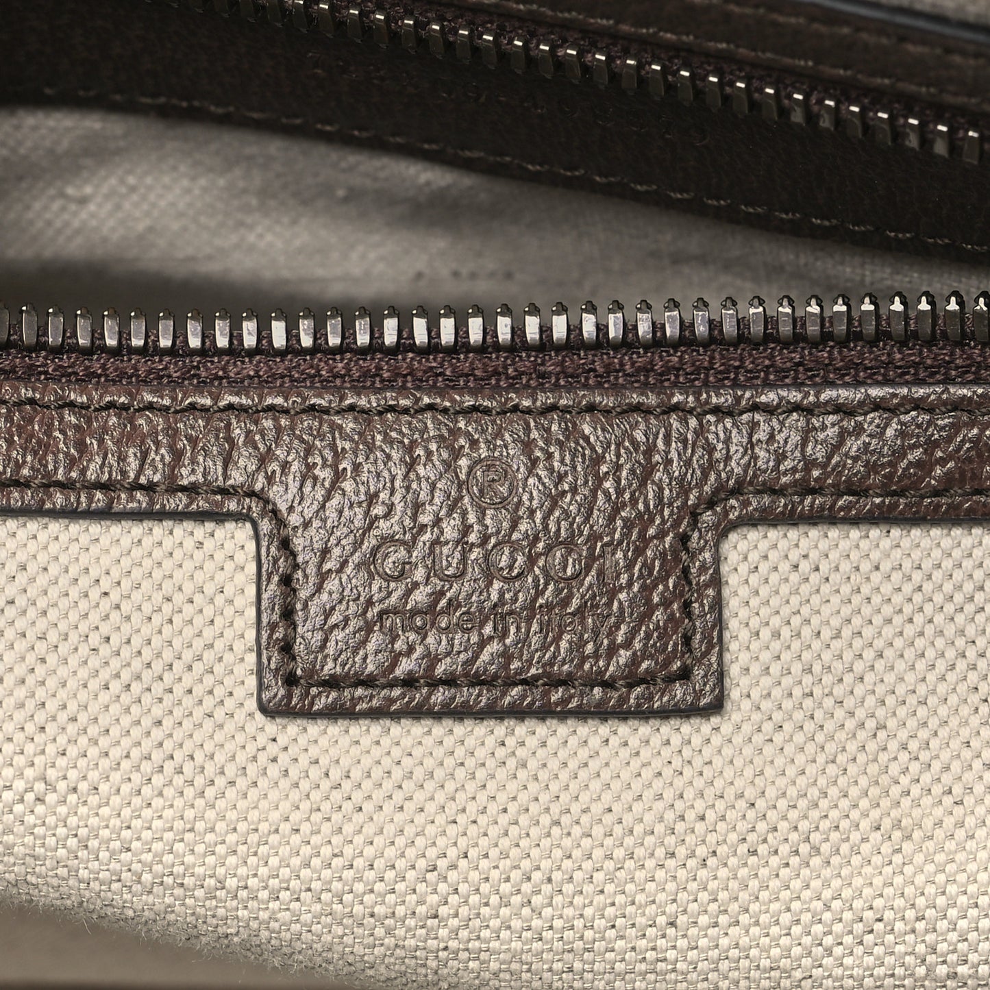 GG Supreme Monogram Textured Dollar Calfskin Web Medium Ophidia Top Handle Duffle Bag Beige Ebony New Acero