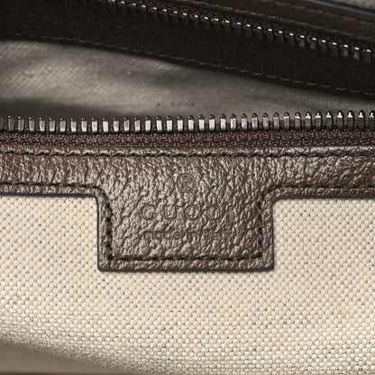 Gucci GG Supreme Monogram Textured Dollar Calfskin Web Medium Ophidia Top Handle Duffle Bag Beige Ebony New Acero 6 of 10