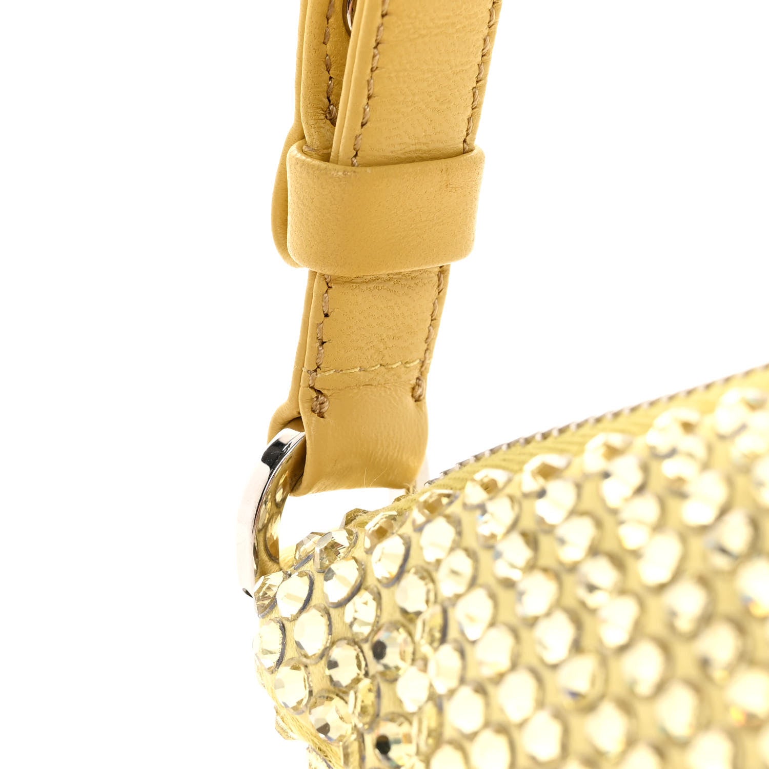 Prada Satin Crystal Triangle Pouch Ananas 11 of 12