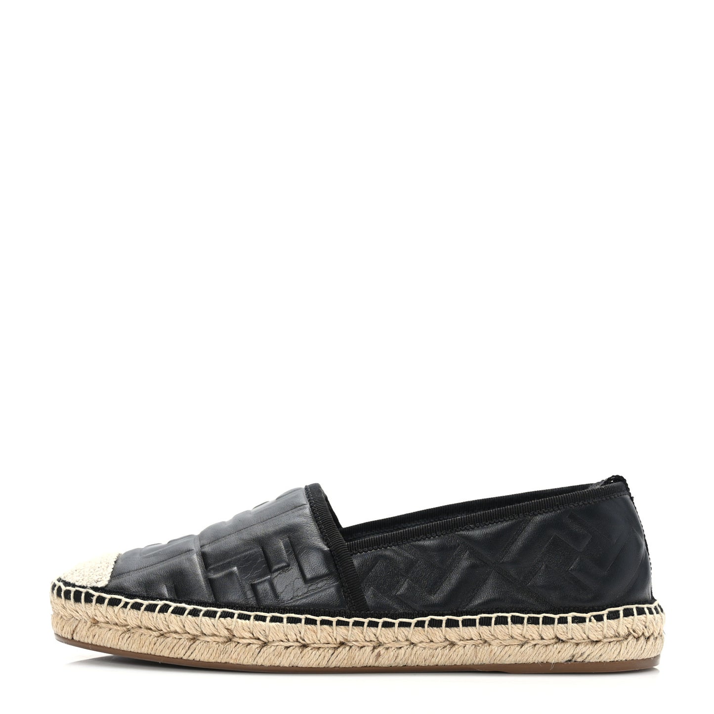 Nappa FF Embossed Espadrilles 39.5 Black