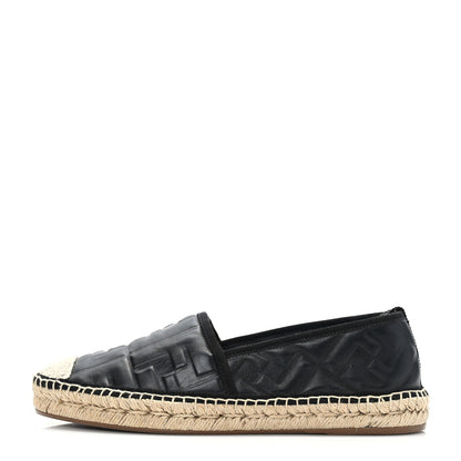 Fendi Nappa FF Embossed Espadrilles 39.5 Black 1 of 7