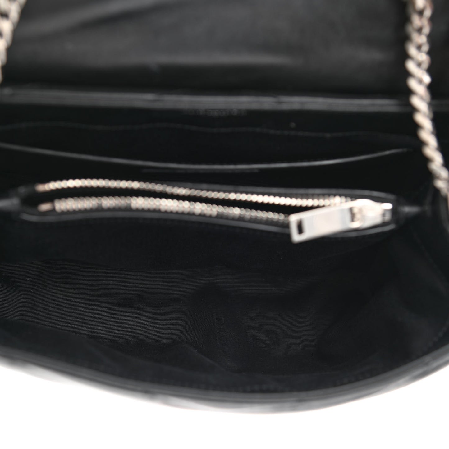 Calfskin Y Quilted Monogram Small Loulou Chain Satchel Black