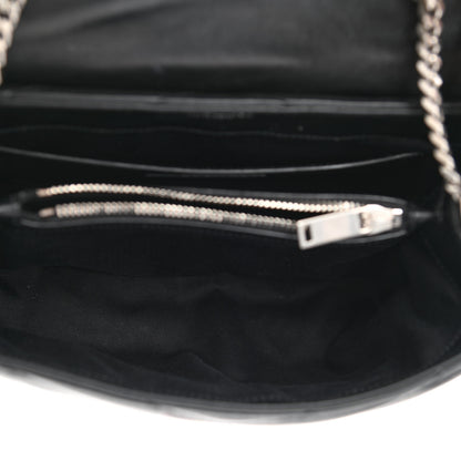 Saint Laurent Calfskin Y Quilted Monogram Small Loulou Chain Satchel Black 5 of 10