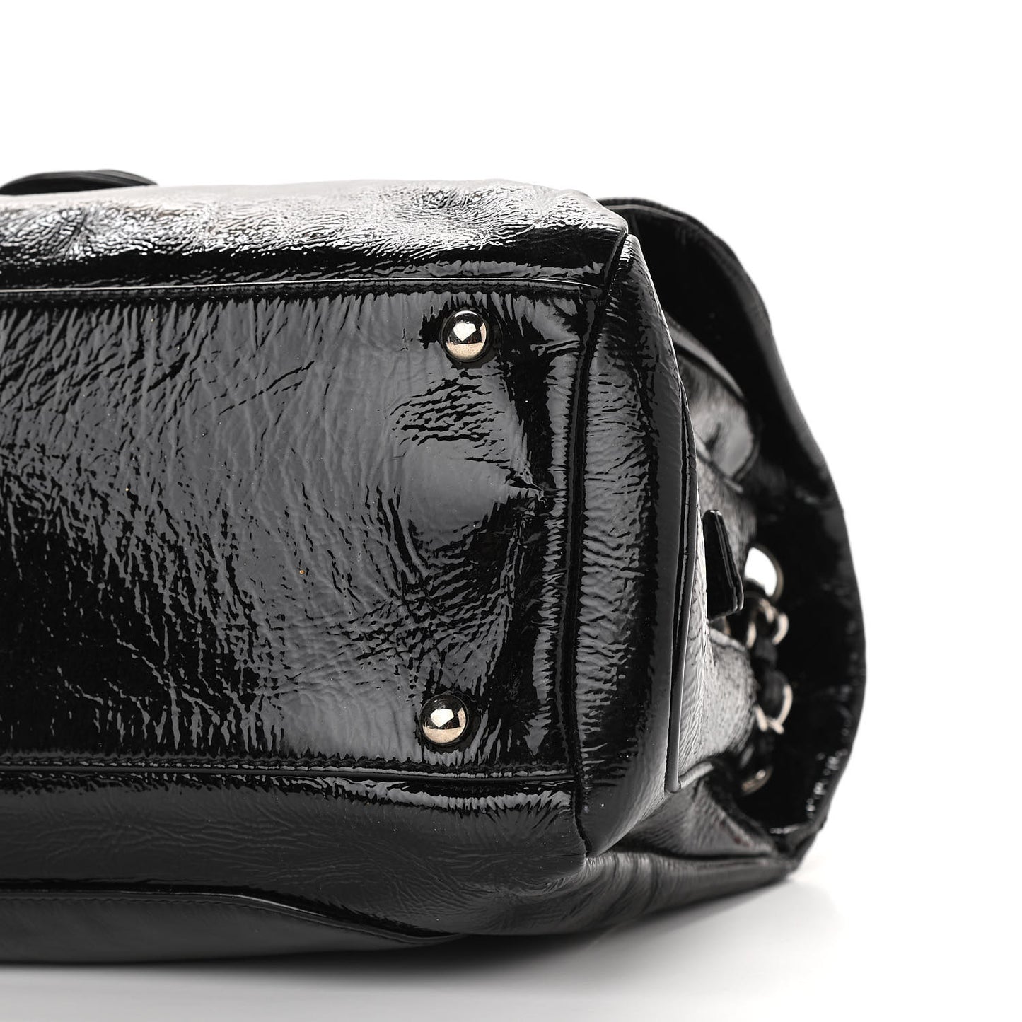 Patent Large Luxe Ligne Flap Black