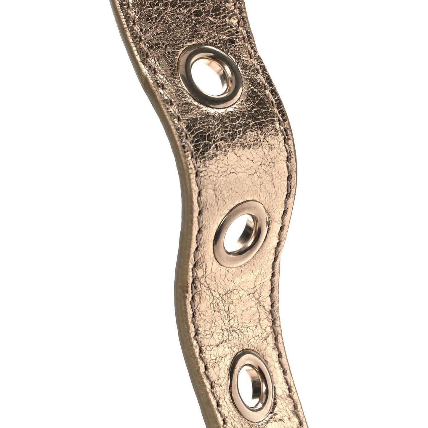 Metallic Agneau Arena Crystal Le Cagole Shoulder Bag XS Light Gold