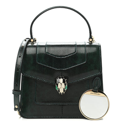 Bulgari Shiny Karung Serpenti Forever Top Handle Emerald Green 1 of 9