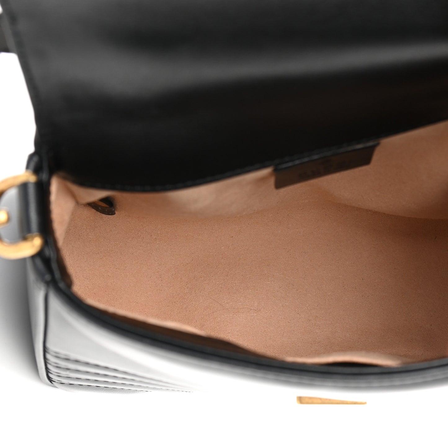 Calfskin Matelasse Mini GG Marmont Top Handle Shoulder Bag Black