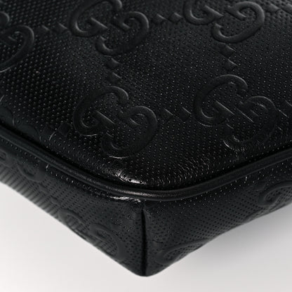 Gucci Calfskin GG Tennis Embossed Pocket Belt Bag Black 12 of 13