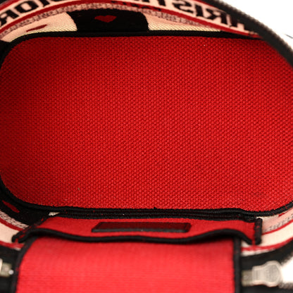 Christian Dior Canvas D-Chess Embroidered Dioramour Diortravel Vanity Case Red 5 of 13