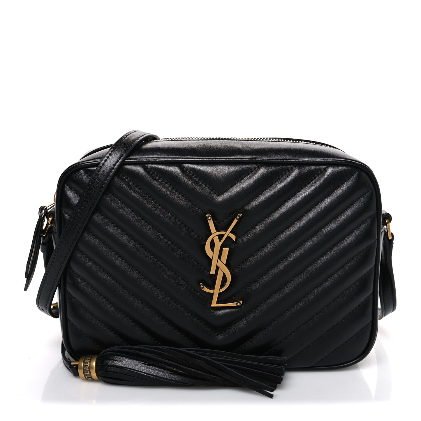 Calfskin Matelasse Monogram Lou Camera Bag Black