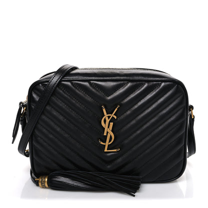 Saint Laurent Calfskin Matelasse Monogram Lou Camera Bag Black 1 of 10