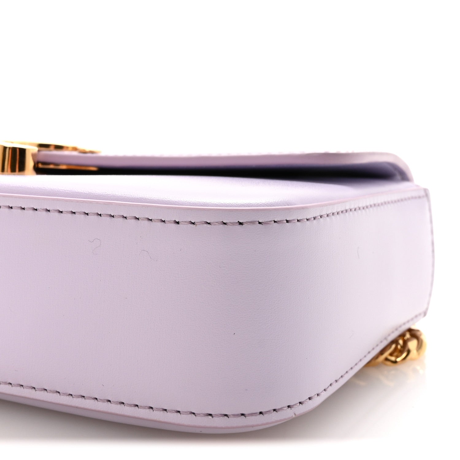Celine Shiny Calfskin Triomphe Chain Shoulder Bag Light Lavender 10 of 11