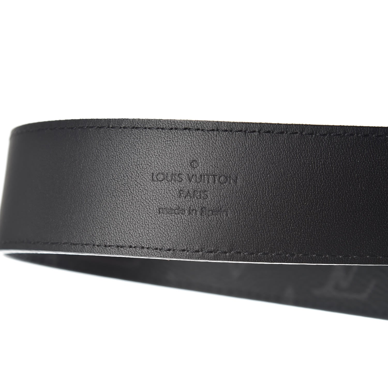 Louis Vuitton Calfskin Monogram Eclipse LV Montana Belt 100 40 4 of 7
