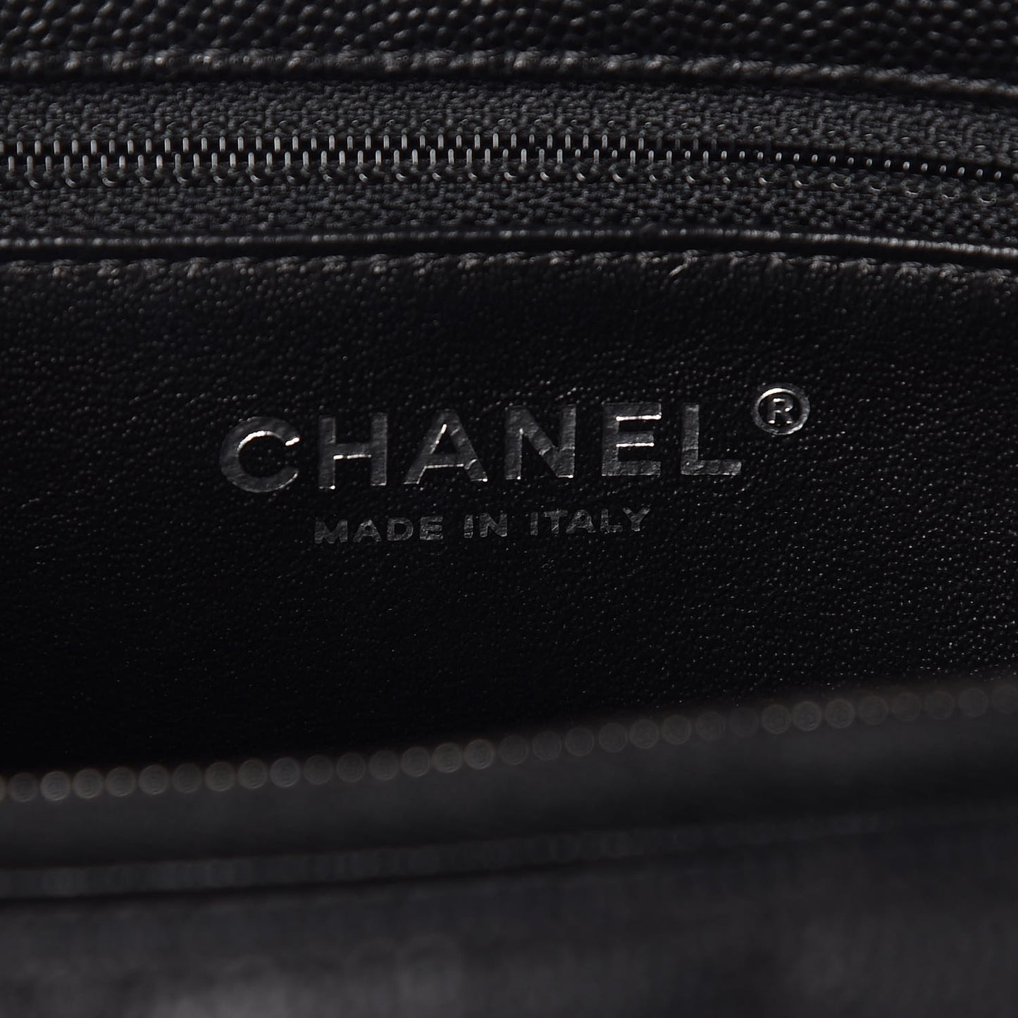 Caviar Lizard Quilted Small Coco Handle Flap Black