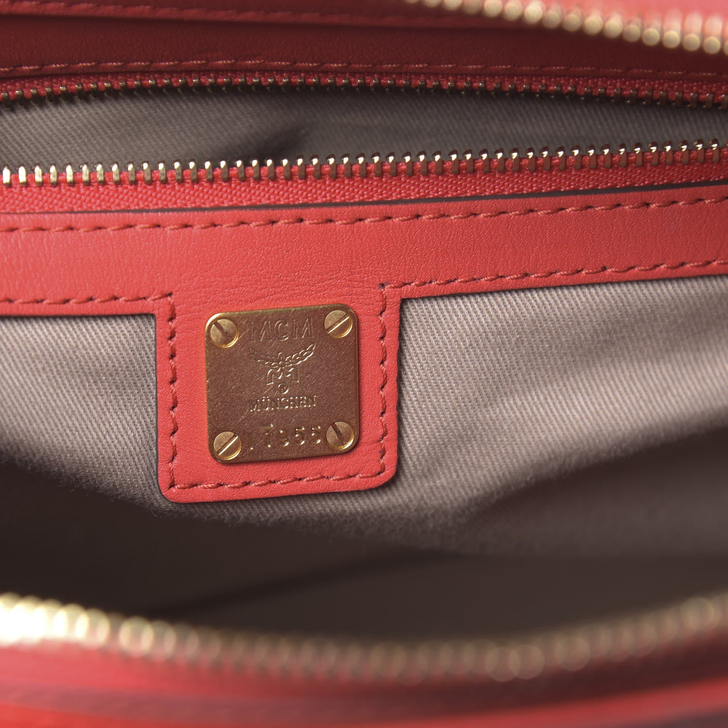 MCM Saffiano Nuovo Tote Red 6 of 12