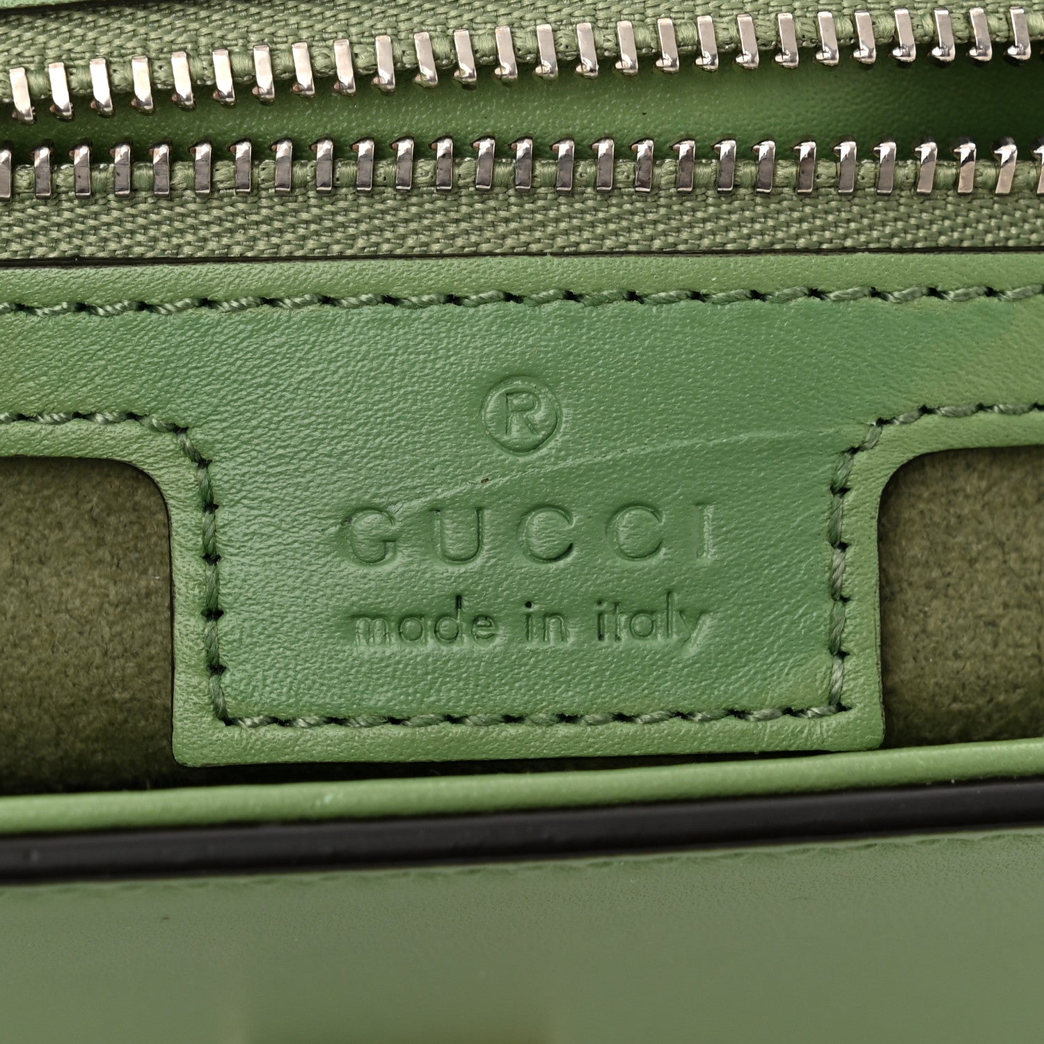 Gucci Senna Calfskin Petite GG Top Handle Shoulder Bag Green Soil Grass 6 of 11