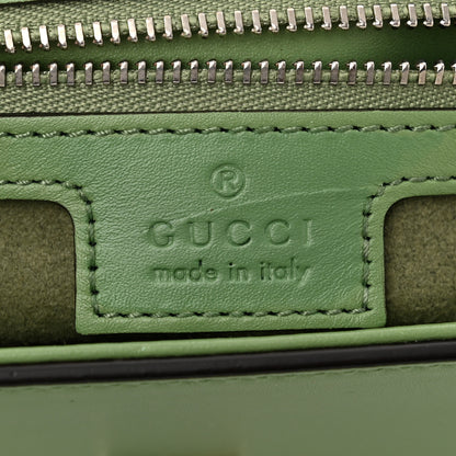 Gucci Senna Calfskin Petite GG Top Handle Shoulder Bag Green Soil Grass 6 of 11
