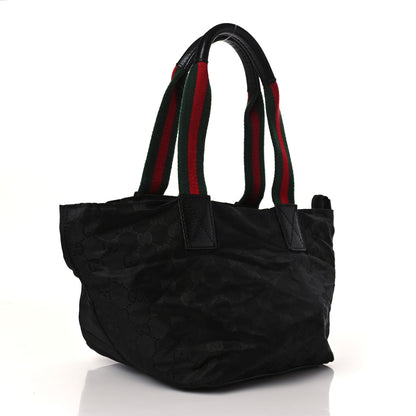 Gucci GG Monogram Small Web Handle Bucket Tote Black 3 of 9