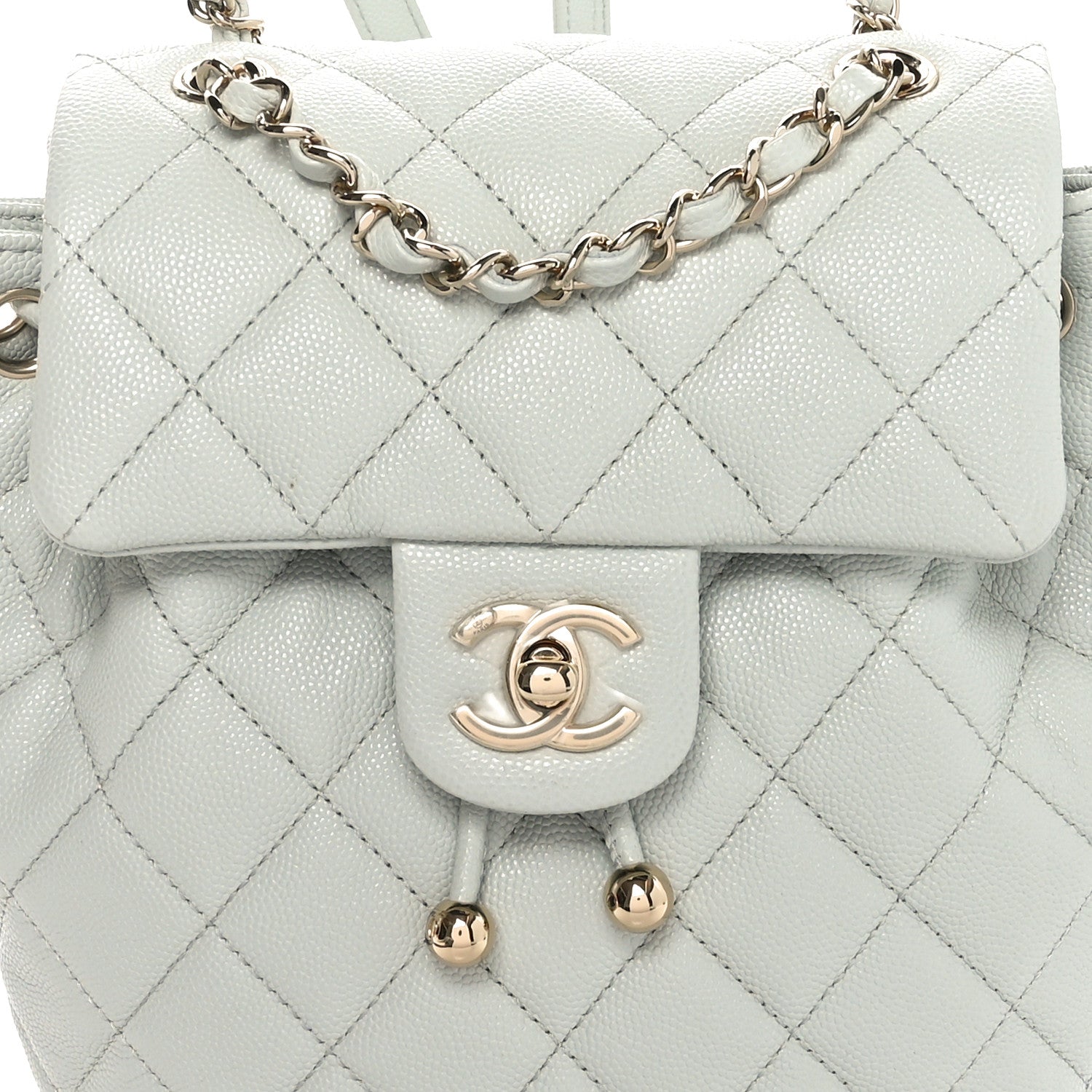 Chanel Caviar Quilted Mini Urban Spirit Backpack Light Blue 8 of 10