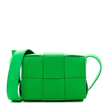 Bottega Veneta Lambskin Maxi Intrecciato Extra Mini Cassette Crossbody Bag Parakeet 1 of 9
