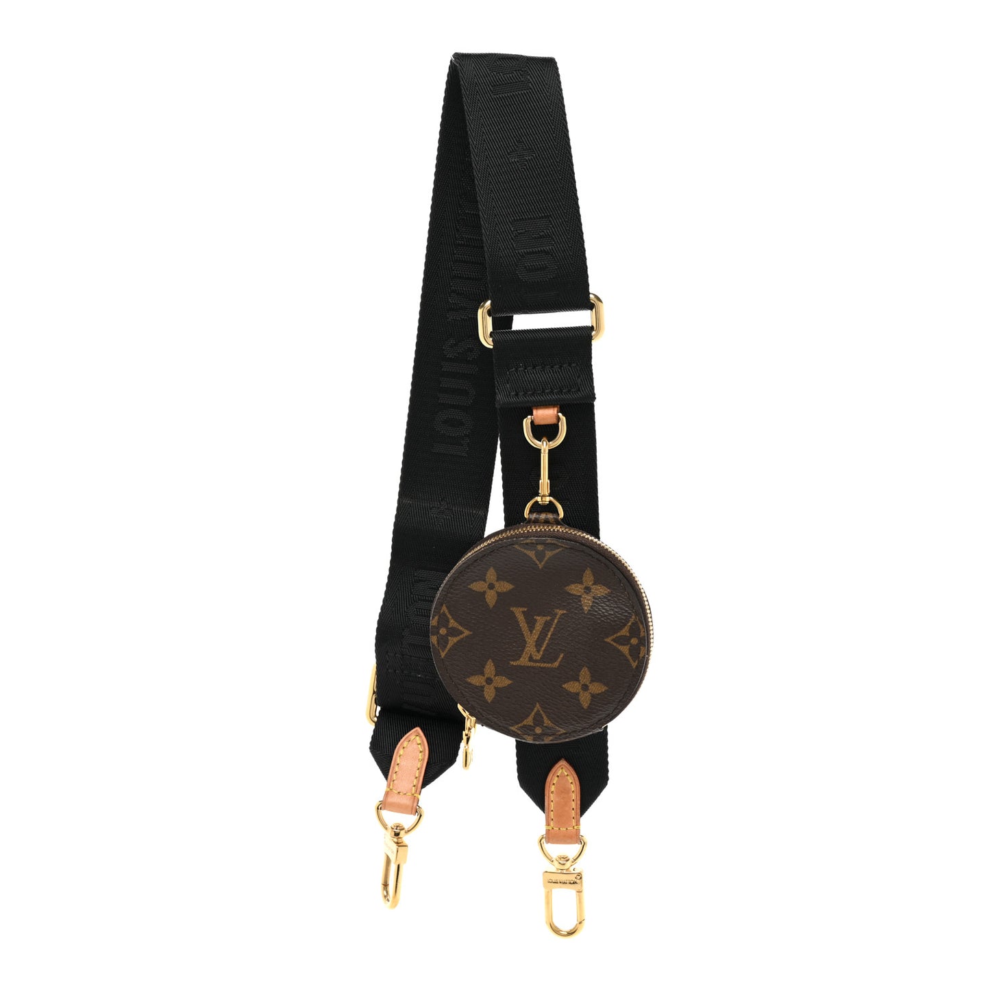 Monogram Multi Pochette Accessories Bandouliere Shoulder Strap Black