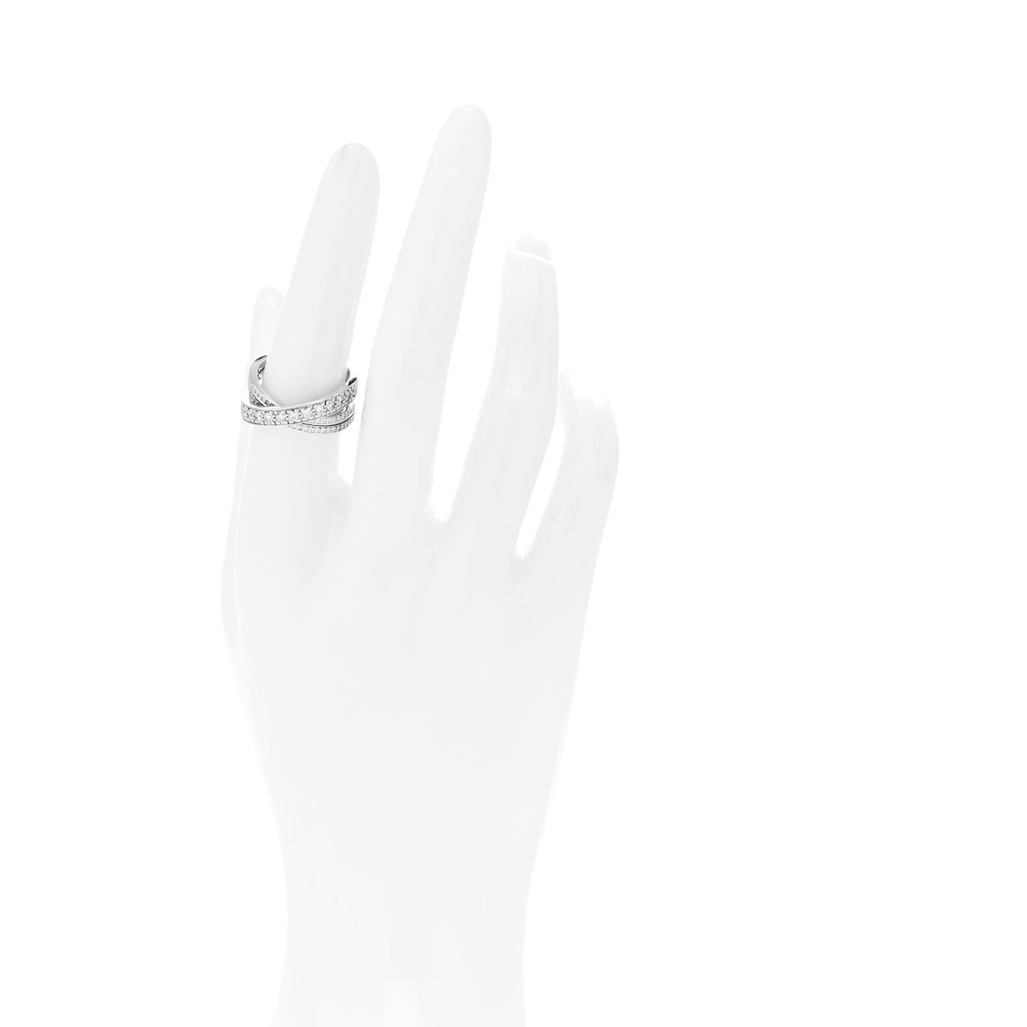 18K White Gold Diamond Etincelle de Cartier Ring 52 6