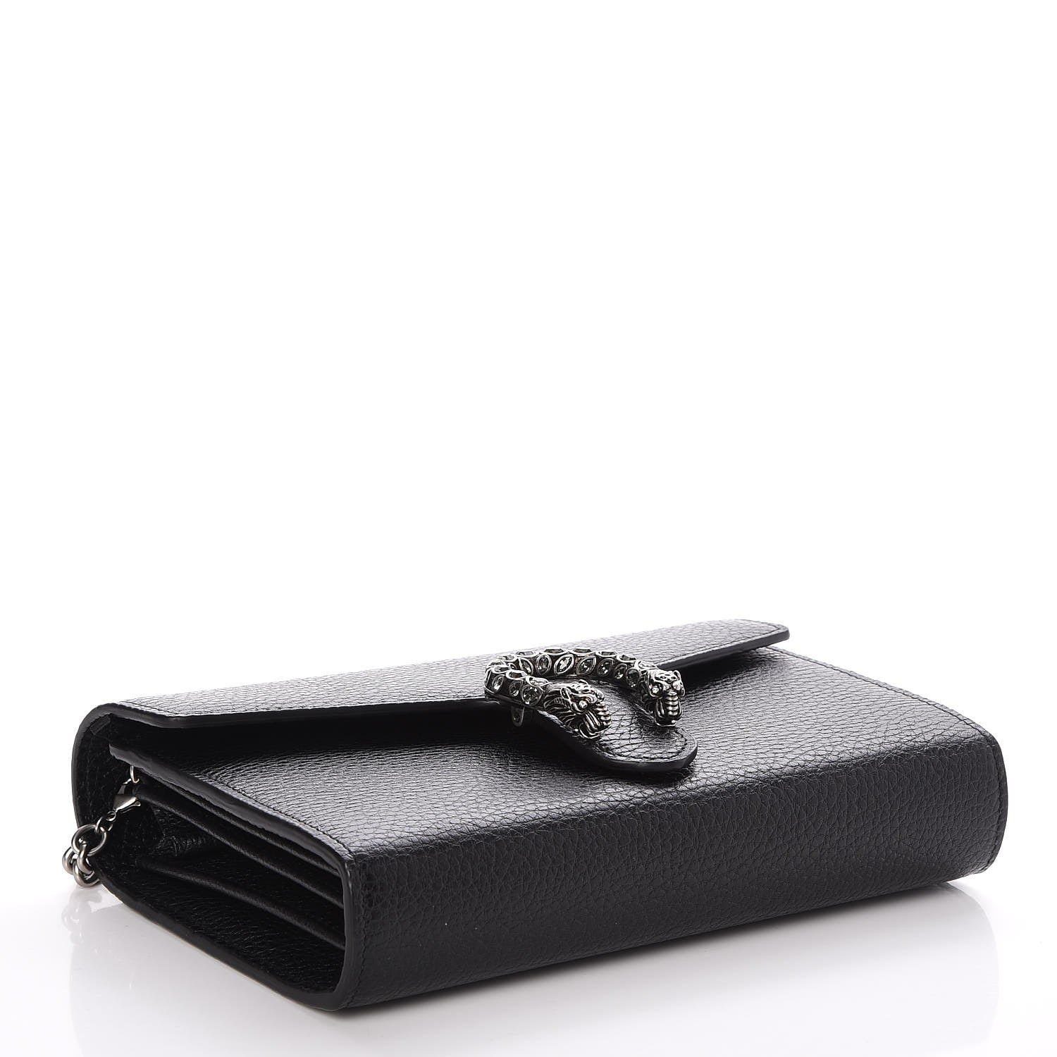 Gucci Calfskin Mini Dionysus Chain Wallet Black 4 of 7