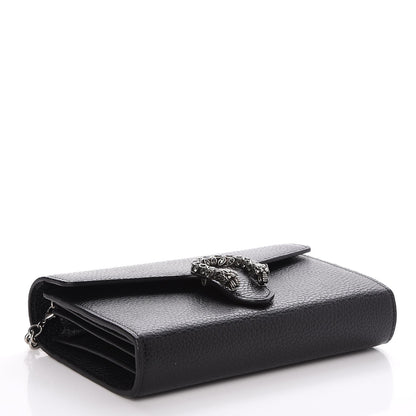 Gucci Calfskin Mini Dionysus Chain Wallet Black 4 of 7